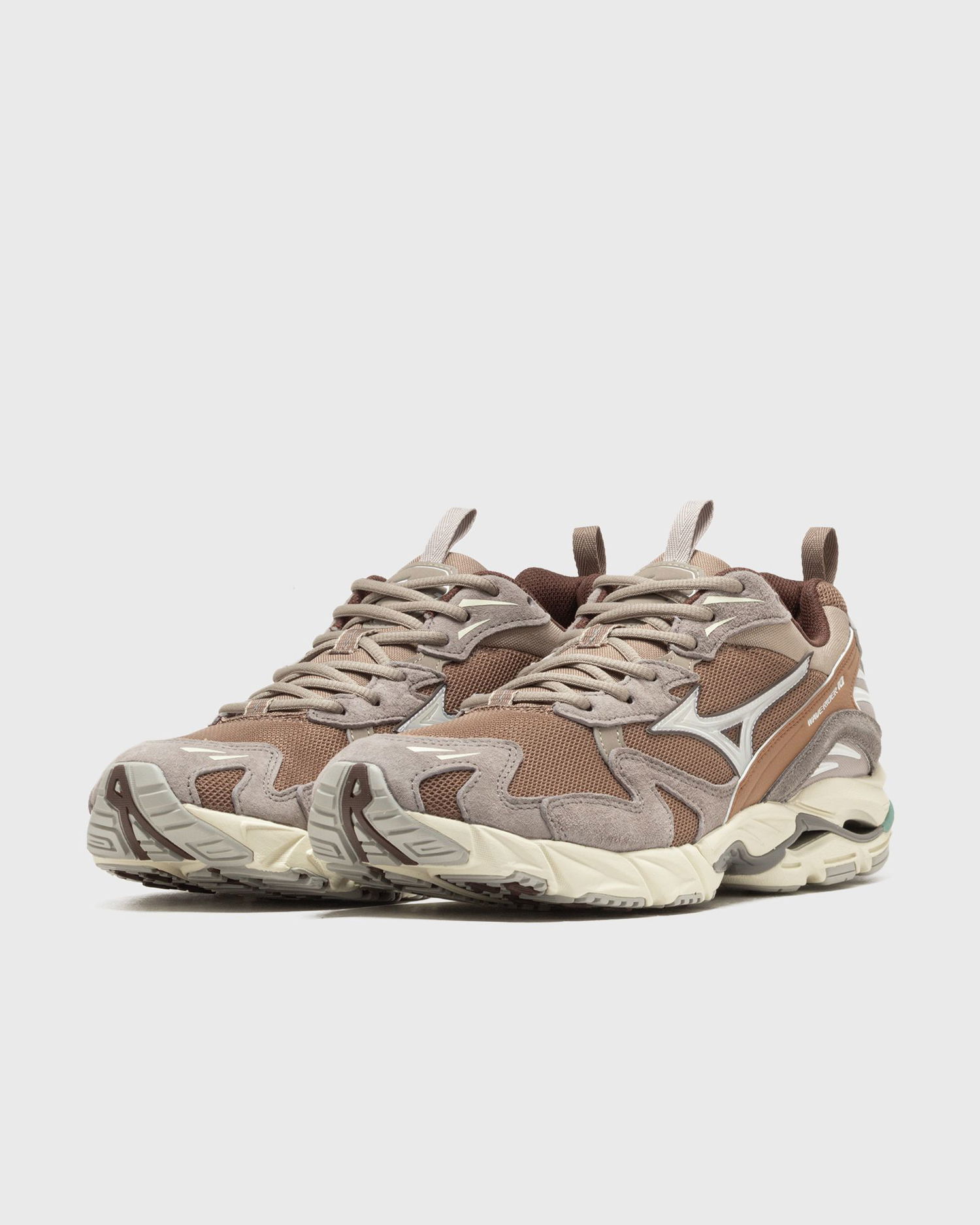 Кецове и обувки Mizuno Wave Rider 10 Fossil/ White/ Thrush Кафяво | D1GA247108, 1