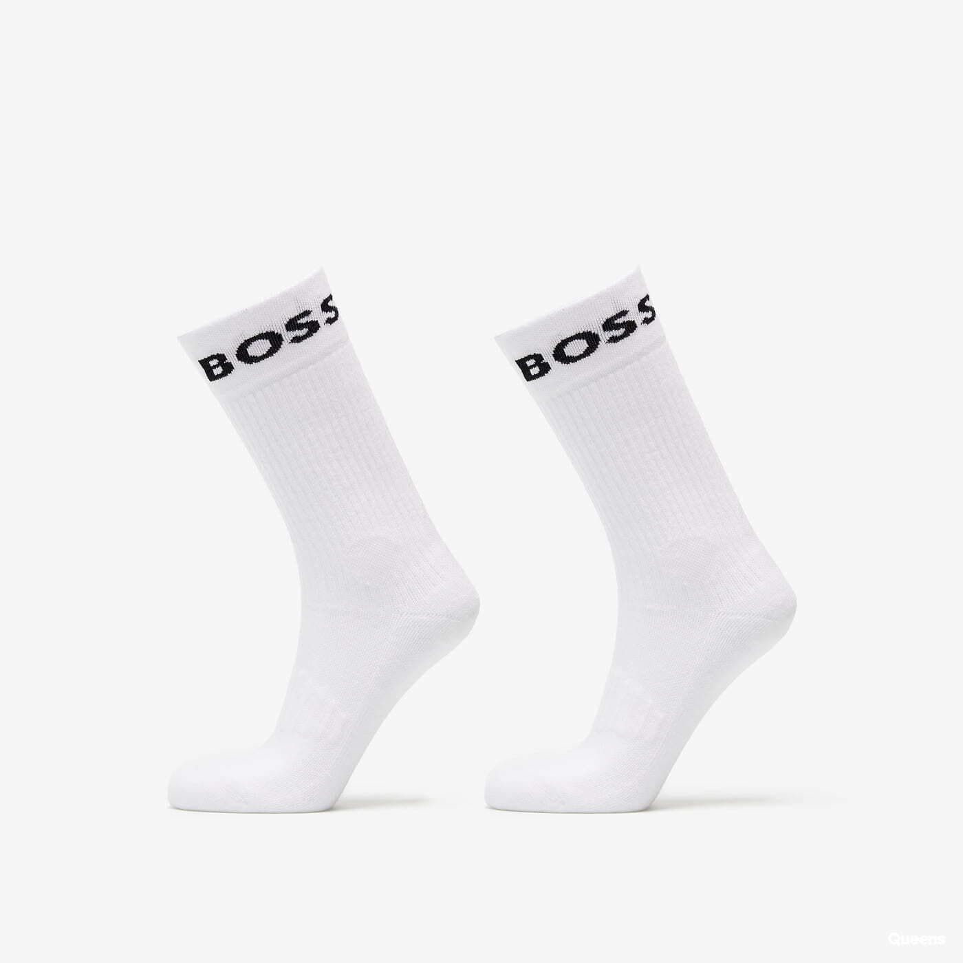 Чорапи BOSS Hugo 2-Pack of Quarter-Length Socks in Stretch Fabric White Бяло | 50469747-100, 0