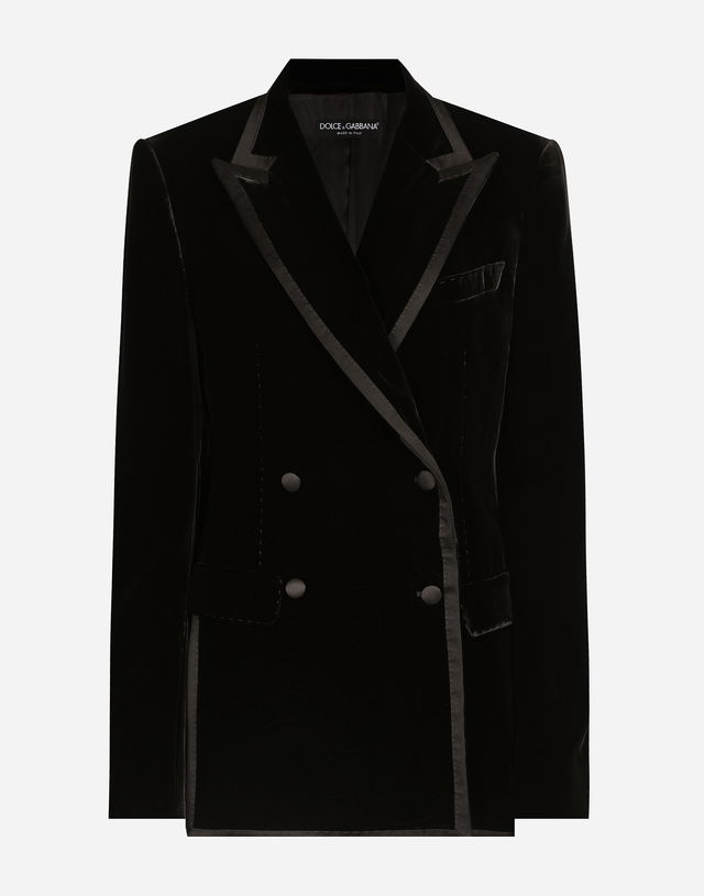 Double-breasted Velvet Tuxedo Jacket