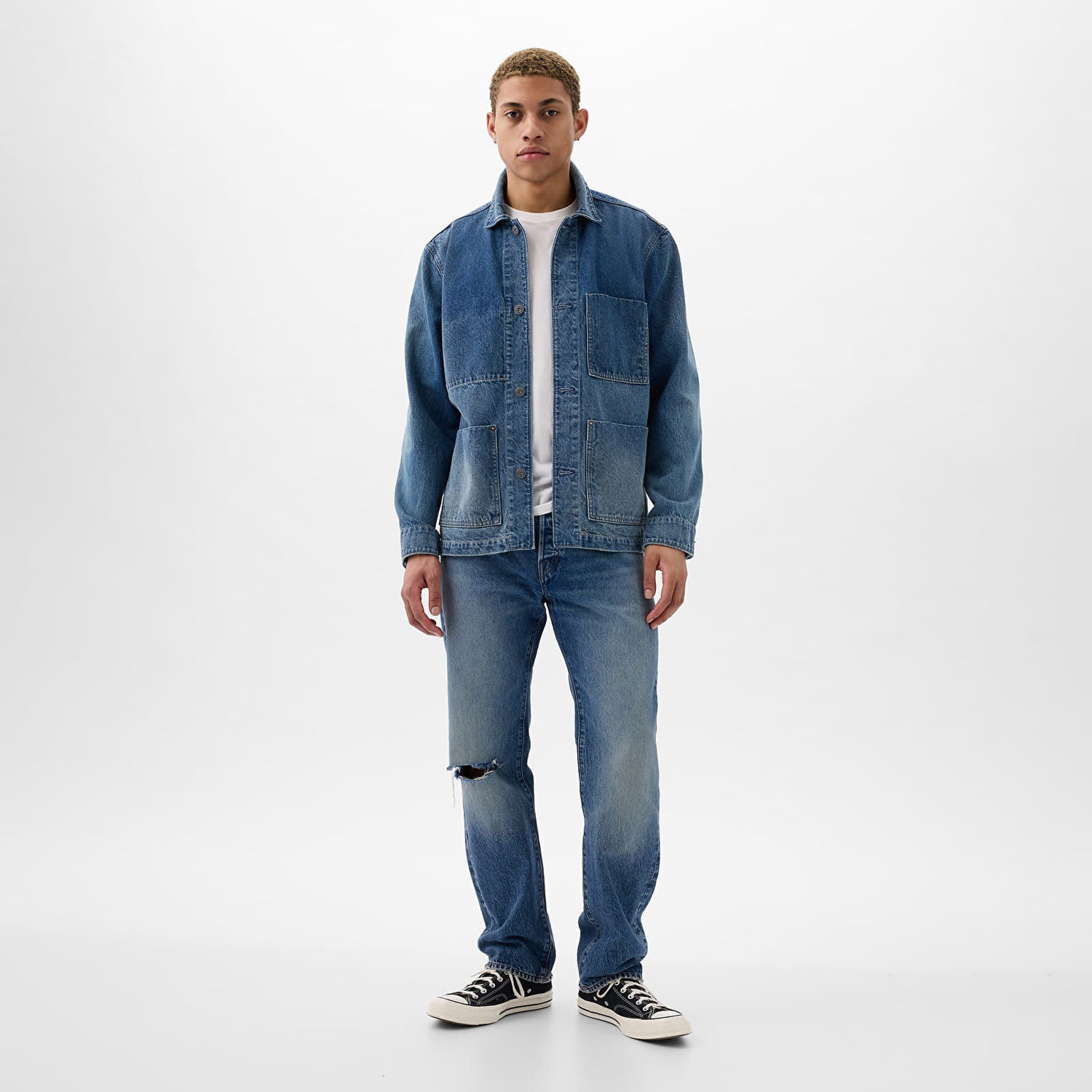 Яке GAP Denim Chore Jacket Medium Wash Тъмно синьо | 881119-00, 1