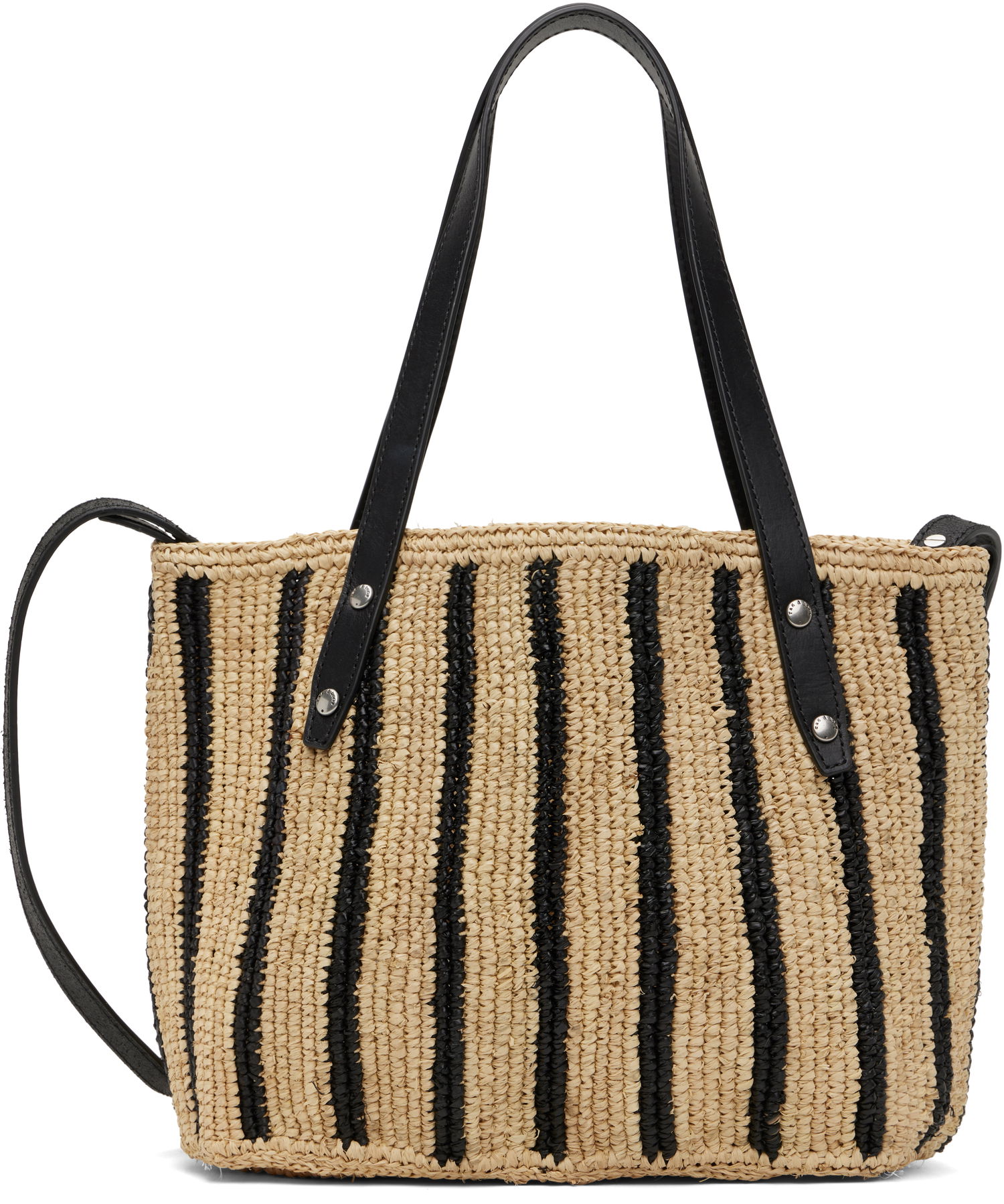 Голяма пазарска чанта rag & bone Rag & Bone Small Striped Straw Tote Бежово | ST100522, 0