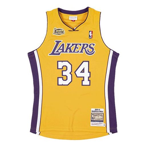 Фланелка Mitchell & Ness Los Angeles Lakers Shaquille O'Neal Swingman Jersey Жълто | AJY4SB19104-LALLGPR00SON, 0