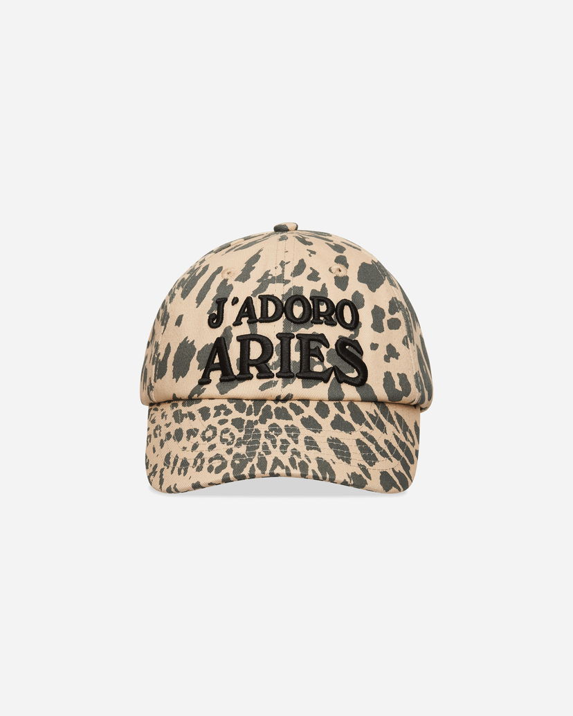 Шапка с козирка Aries Aries Leopard Print Baseball Cap Бежово | AR9000604 Beige