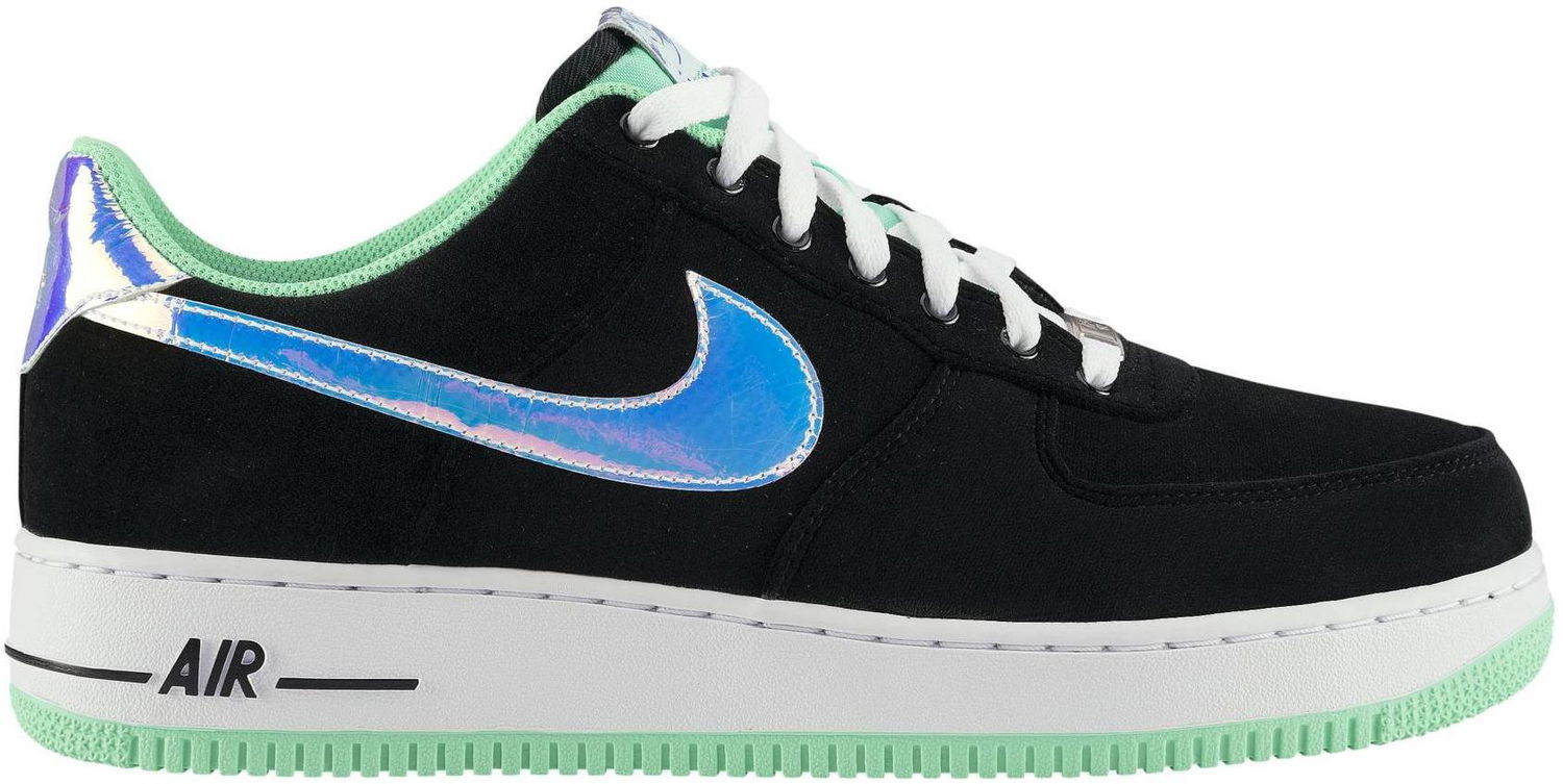 Кецове и обувки Nike Air Force 1 Low Black Green Glow Черно | 488298-080, 0