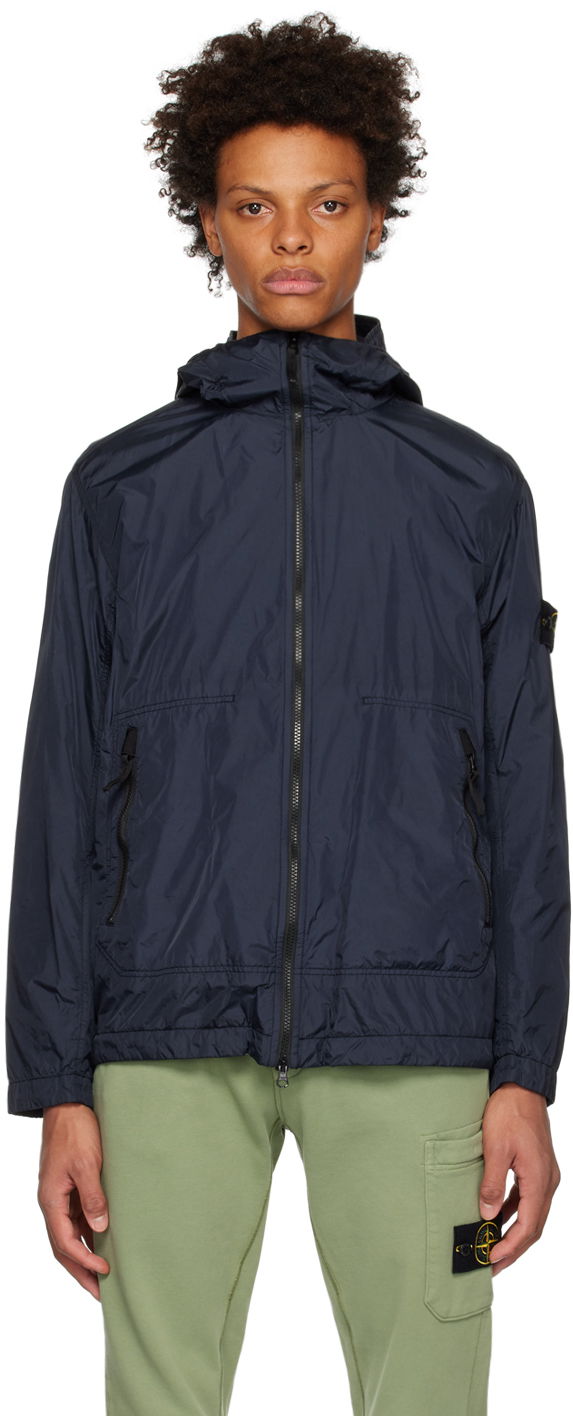 Ветровка Stone Island Garment-Dyed Jacket Тъмно синьо | 781540522, 0