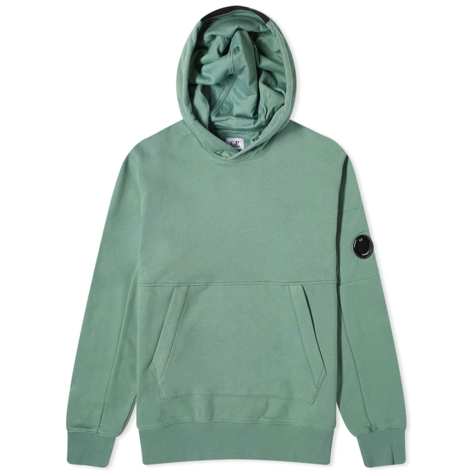 Суитчър C.P. Company Diagonal Raised Fleece Hoodie Зелено | CMSS023A-005086W-626, 0