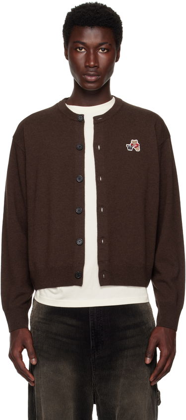 Пуловер We11done We11done Single Patch Cardigan Кафяво | WD-KC2-25-611-U-BR, 0