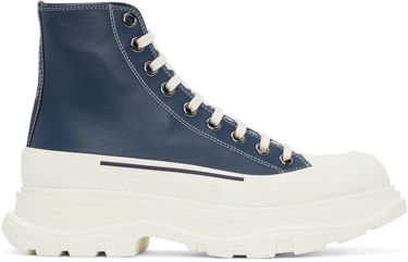 Кецове и обувки Alexander McQueen Tread Slick High Sneakers Синьо | 627206WIAM2, 0