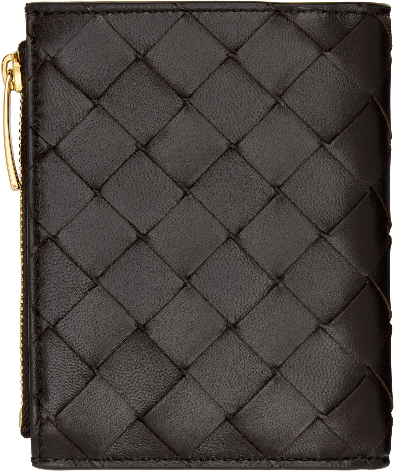 Портфейл Bottega Veneta Small Intrecciato Bi-Fold Wallet Сиво | 742330 VCPP3, 1