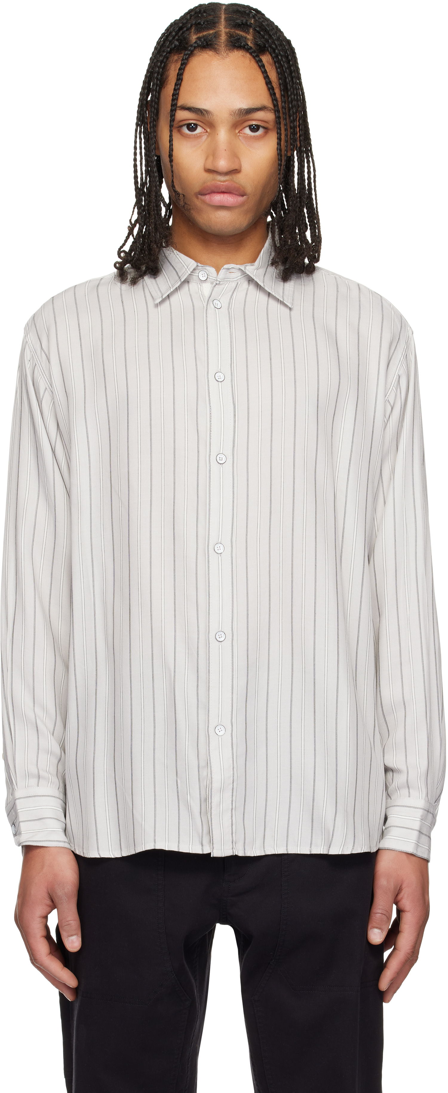 Риза rag & bone rag & bone Matthew Striped Shirt Бяло | MBW24HA006PKML, 0