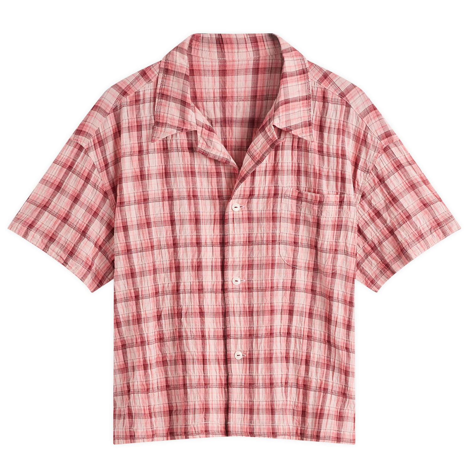 Риза BEAMS Beams Boy Check Short Sleeve Shirt Розово | 13010091803-30, 0