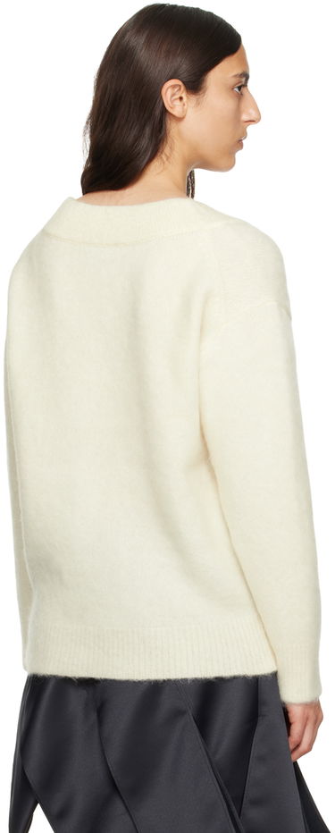 Пуловер We11done We11done V-Neck Sweater Бяло | WD-KT3-23-658-W-IV, 2
