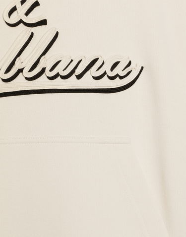 Суитчър Dolce & Gabbana Jersey Hoodie with Dolce & Gabbana Embroidery Бежово | G9ZU0ZG7PGAA4567, 3