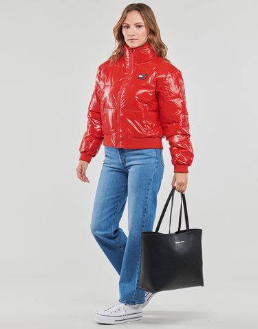 Пухо яке Tommy Hilfiger BADGE GLOSSY PUFFER Червено | DW0DW16098-XNL, 2