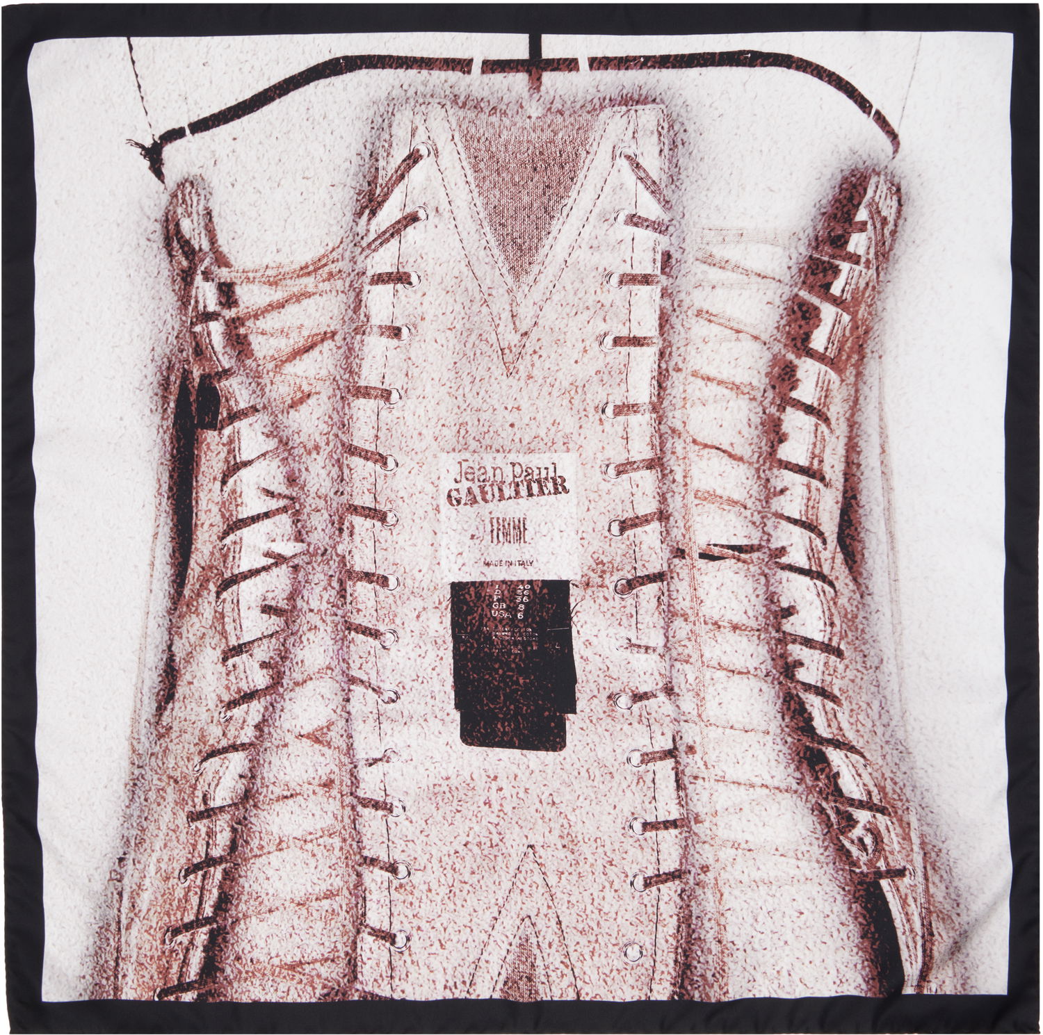 Шал Jean Paul Gaultier Jean Paul Gaultier 'The Trompe L'oeil Corset' Silk Scarf Многоцветен | 25/34-U-EC054-C591-260100, 0