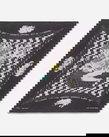 Шал KAPITAL Selvedge Bandana No Woman No Cry Черно | EK-1539BA BLACK, 0