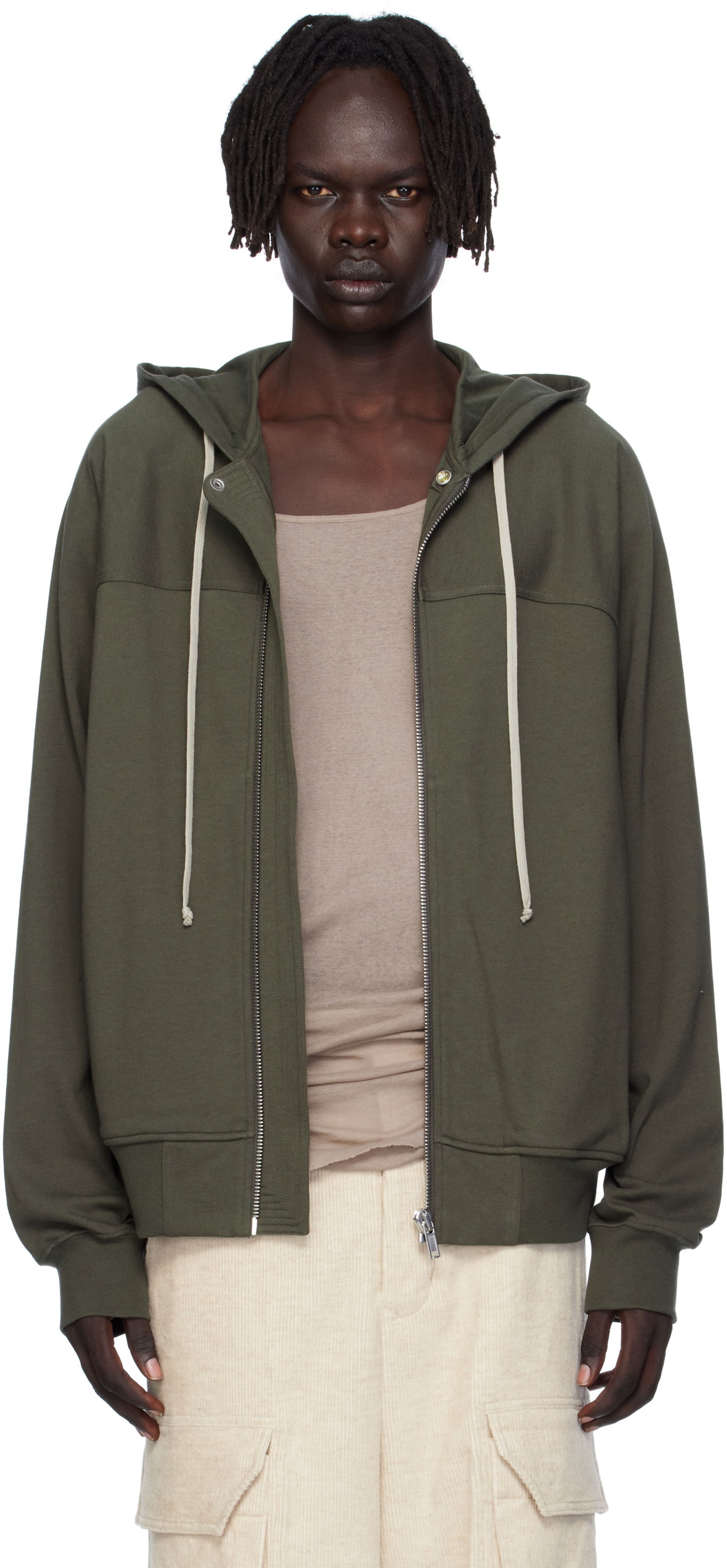 Суитчър Rick Owens Rick Owens Concordians Windbreaker Hoodie Зелено | RU02E1241 BA, 0