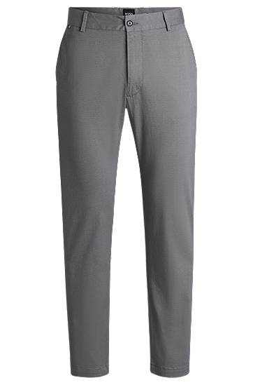 Regular Fit Stretch Cotton Trousers