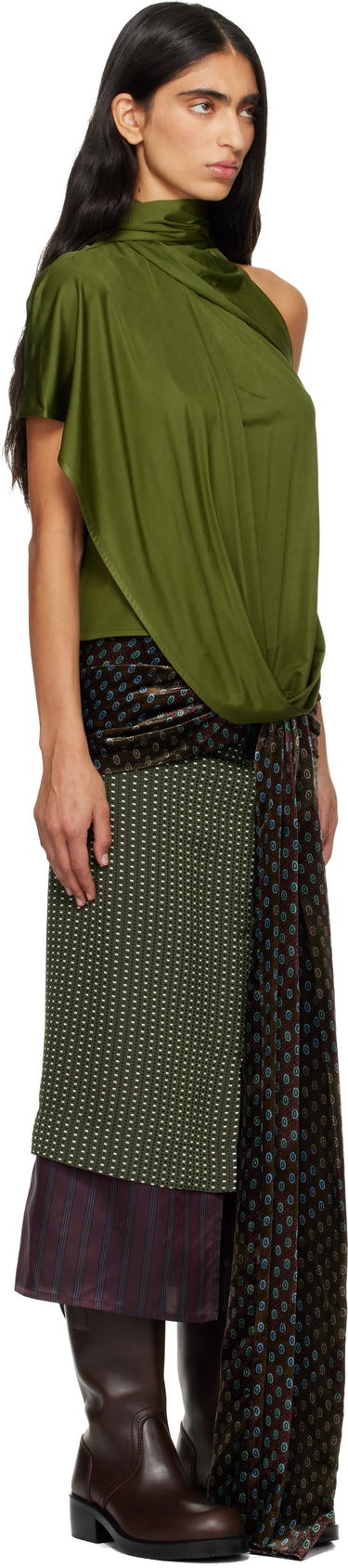 Тениски и потници Dries Van Noten Dries Van Noten Draped Top Многоцветен | 252-011158-2617, 1