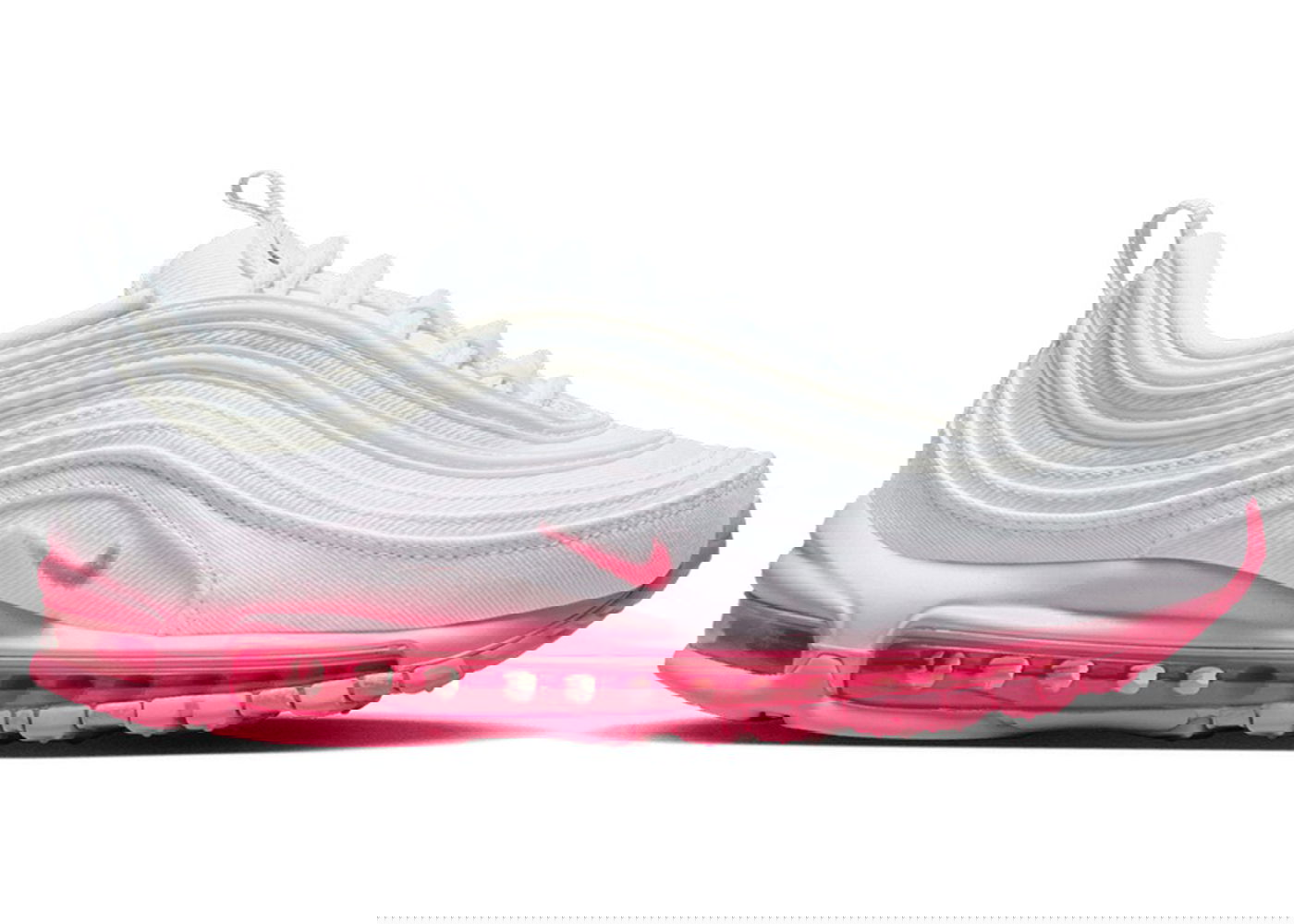 Кецове и обувки Nike Air Max 97 SE Chenille Swoosh Pink Foam W Бяло | FJ4549-100, 0