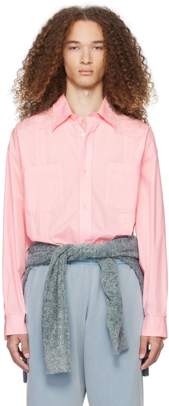 Риза Acne Studios Button-Up Shirt Розово | BB0557-