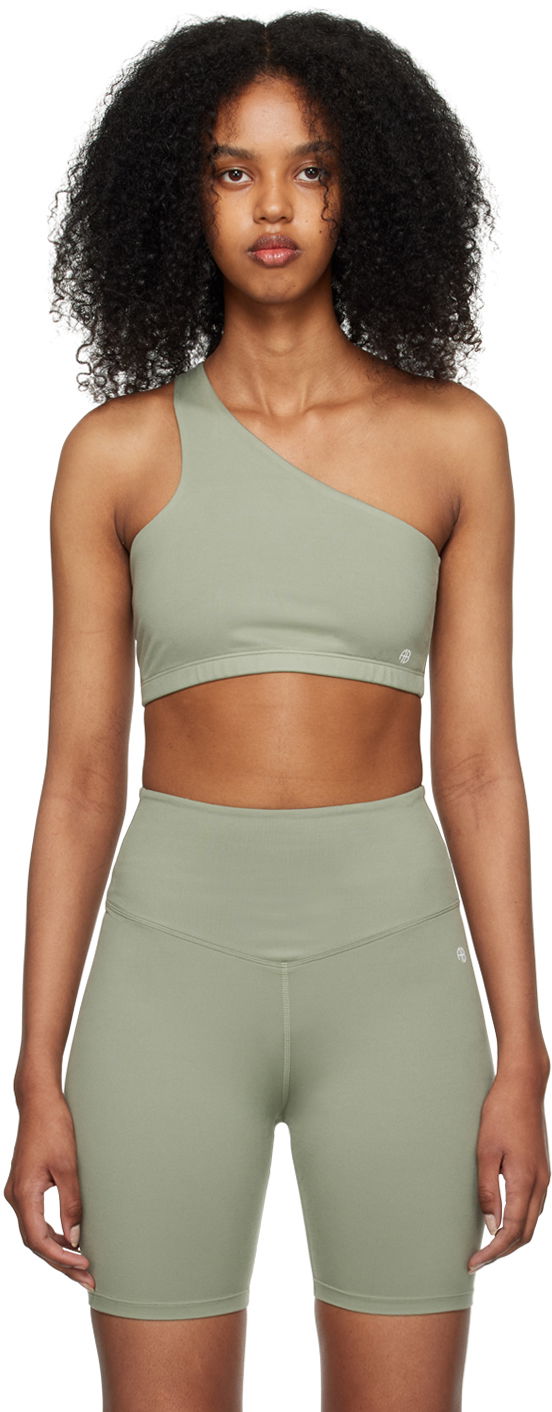 Сутиен Anine Bing Jules One Shoulder Sports Bra Зелено | S-10-9157-340