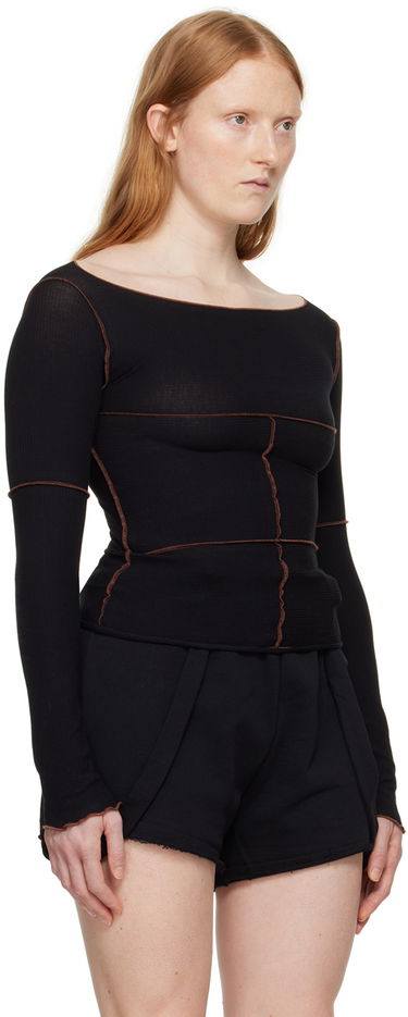 Пуловер Baserange Baserange Cinder Long Sleeve T-Shirt Черно | TOCL-RB-SU24, 1