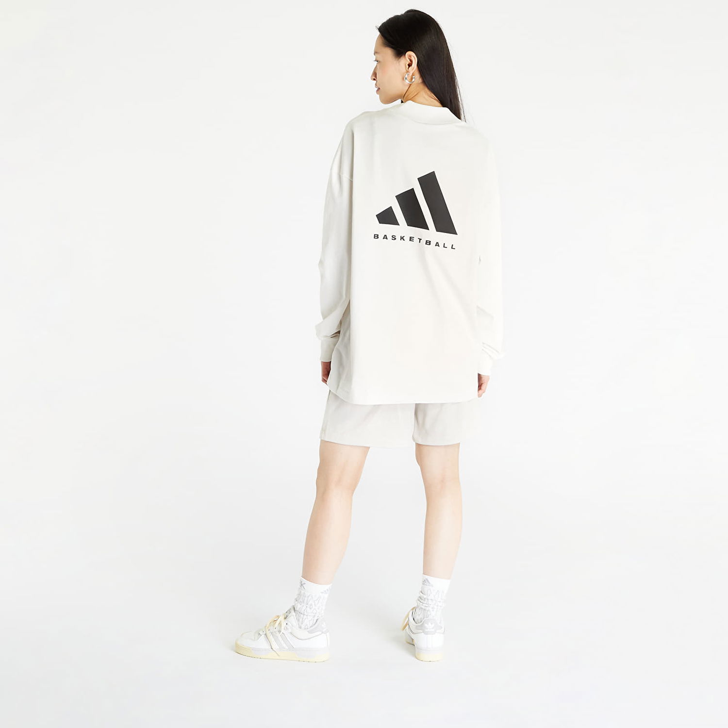 Тениска adidas Originals Basketball Long Sleeve Tee UNISEX "Cloud White" Бяло | IA3424, 1