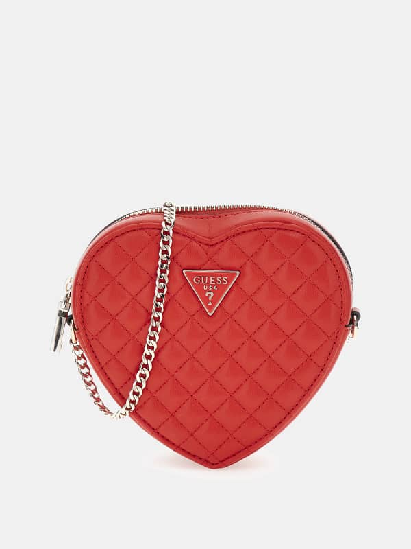 Дамска чанта GUESS Rianee Quilted Mini Crossbody Червено | HWQG9236770, 0