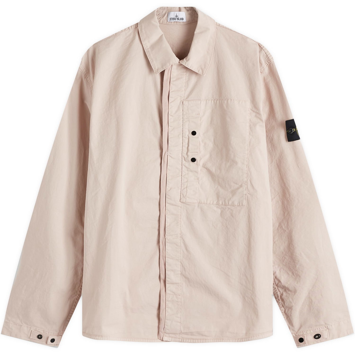 Риза Stone Island Stone Island Supima Cotton Twill Stretch-TC Button Shirt Jacket, Size Large Розово | K1S151200033-V0082, 0