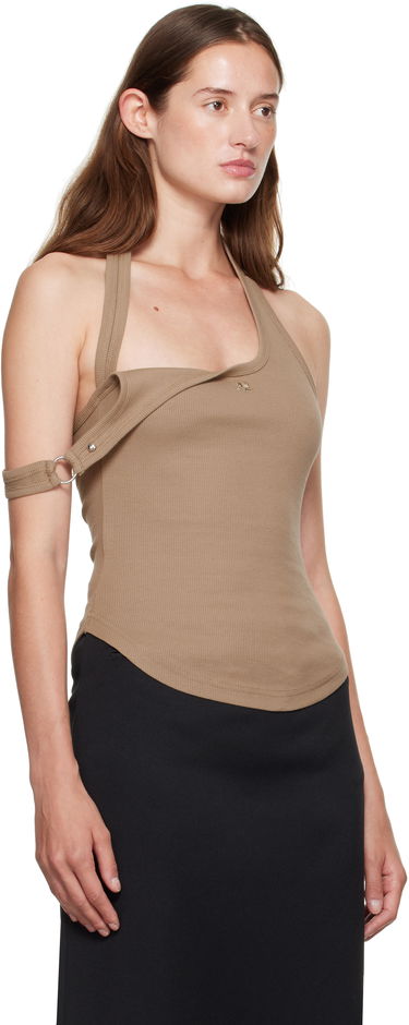 Потник Courrèges Courrèges Asymmetric Buckle Tank Top Бяло | 325JDE143JS0194, 4