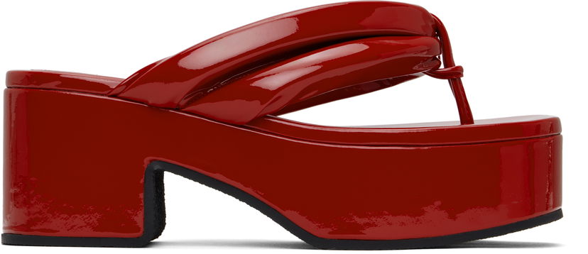 Pокля Dries Van Noten Dries Van Noten Platform Sandals Червено | WS251-1544-189