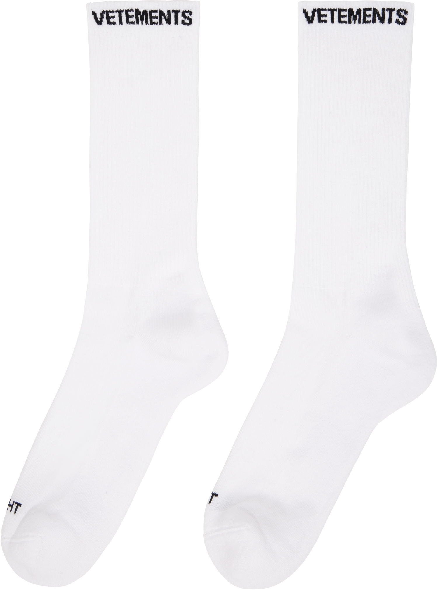 Чорапи VETEMENTS Logo Socks Бяло | UA66SO100W, 1