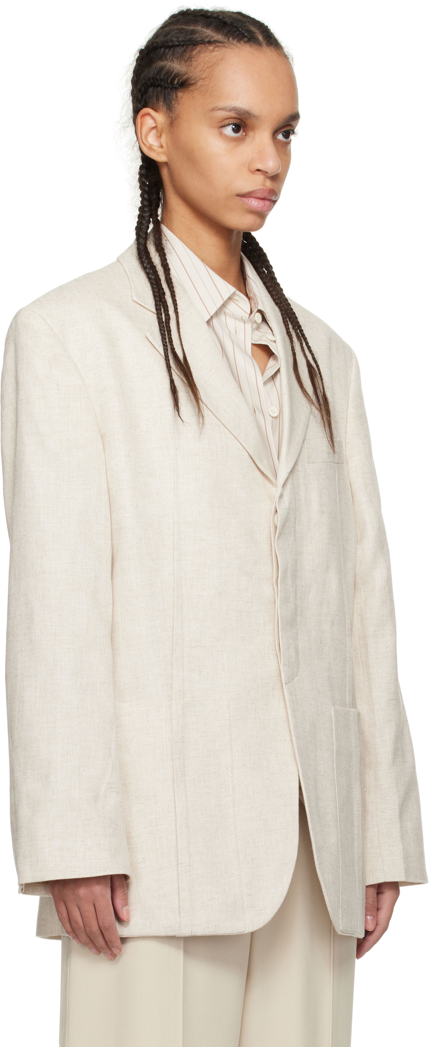 Палта Jacquemus Le Chouchou 'La Veste D'Homme' Бежово | 22E213JA101-1358, 1