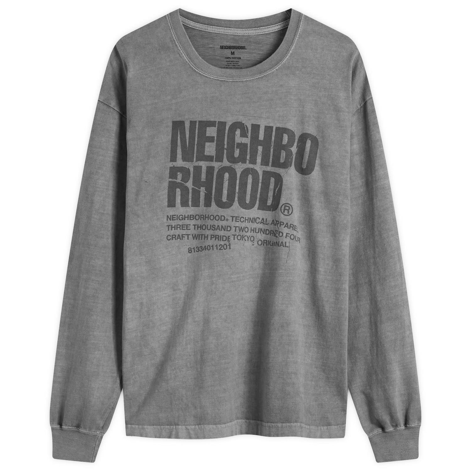 Тениска Neighborhood LS-11 Graphic Long Sleeve T-Shirt Сиво | 242PCNH-LT11-GRY, 0