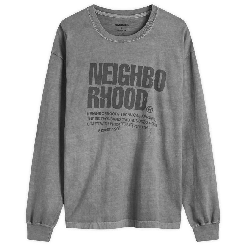 Тениска Neighborhood LS-11 Graphic Long Sleeve T-Shirt Сиво | 242PCNH-LT11-GRY