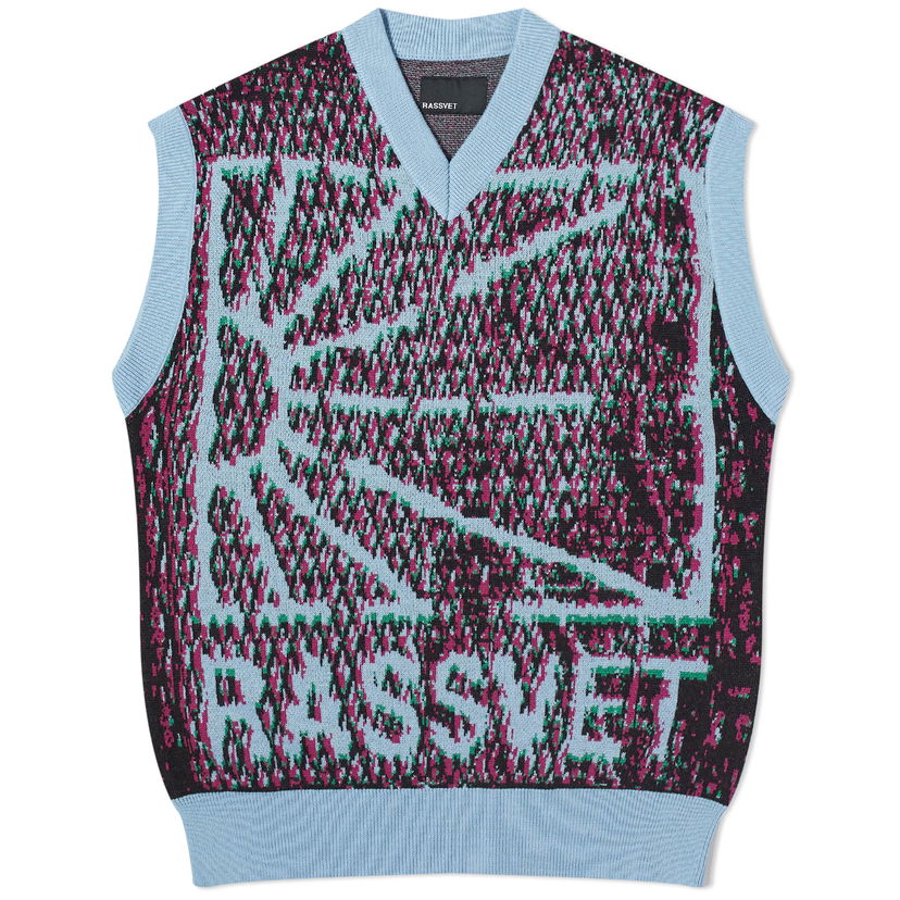 Жилетка PACCBET Mesh Camo Knitted Тюркоазено | PACC14N005-BLU