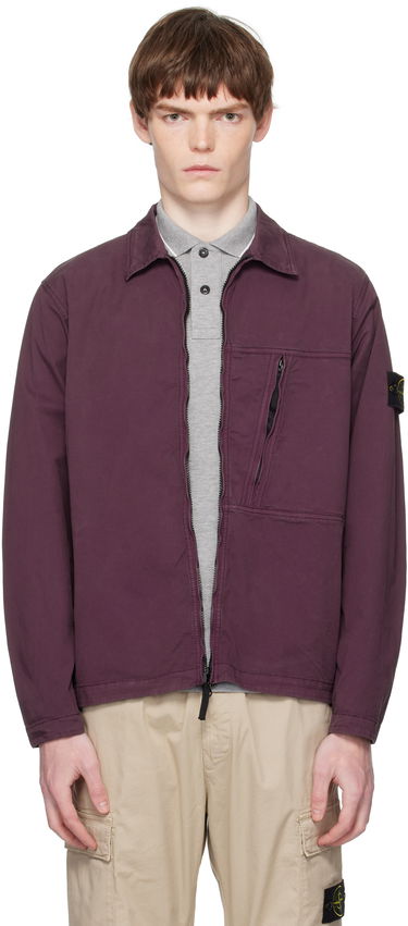 Яке Stone Island Supima Cotton Twill Stretch-TC Jacket Бургунди | K2S15 1200003 S0010, 0