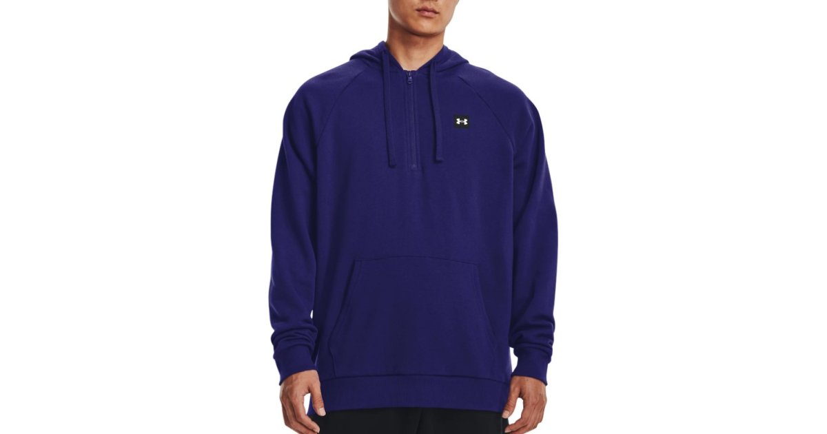 Суитчър Under Armour Rival Fleece 1/2 Zip Hoodie Тъмно синьо | 1373371-468, 1