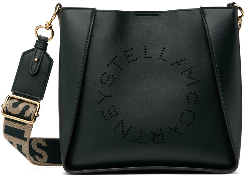 Голяма пазарска чанта Stella McCartney Stella McCartney Logo Crossbody Bag Зелено | 700073W8542