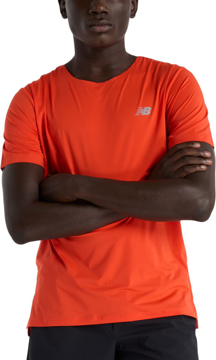 Тениска New Balance Running Short Sleeve T-Shirt Червено | mt43213-nef