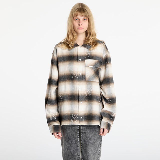 All Over Initial Flannel Shirt XXL