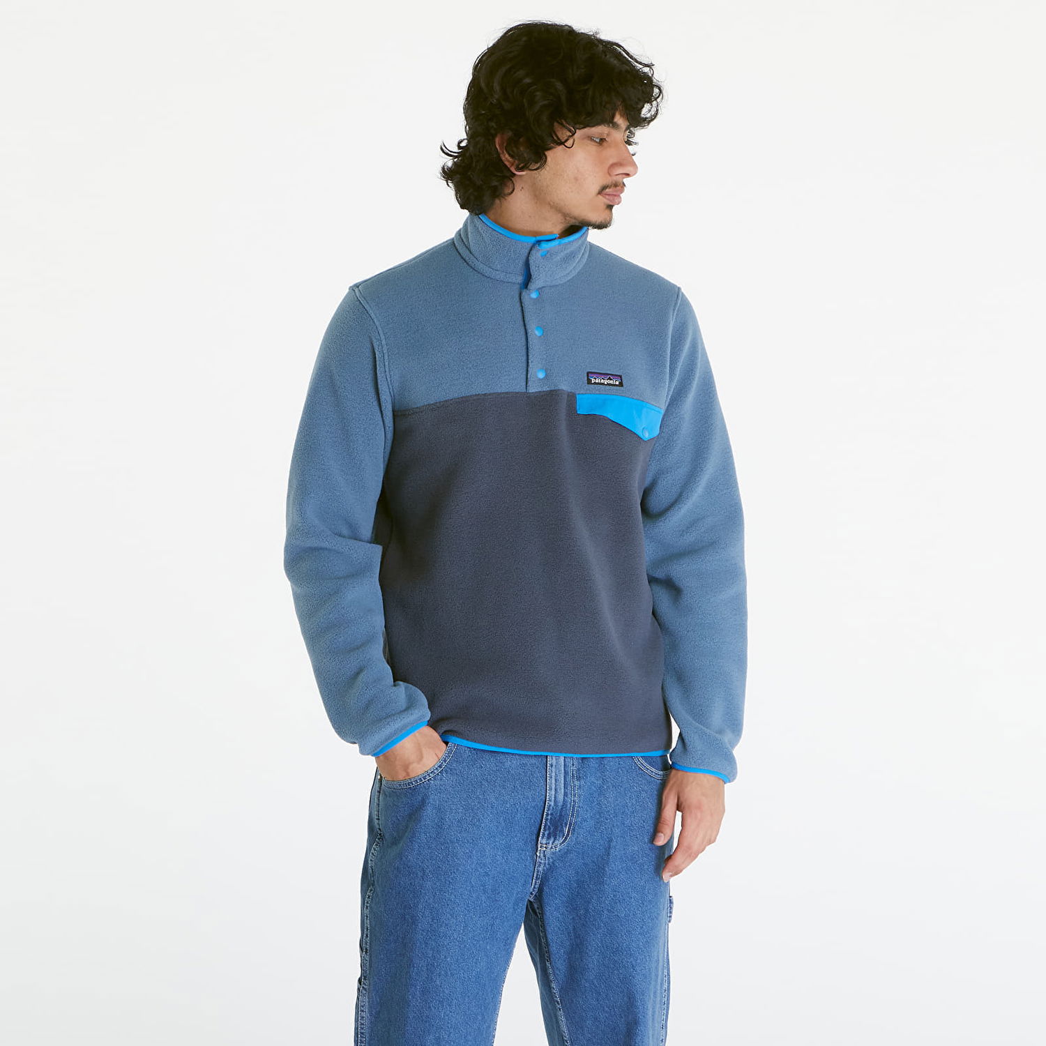 Суитчър Patagonia LW Synch Snap-T Pullover Hoody Smolder Blue Синьо | 25551 SMDB, 0