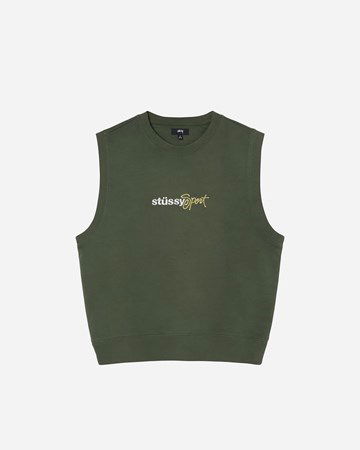 Пуловер Stüssy Sport Fleece Vest Зелено | 118489-0401, 0