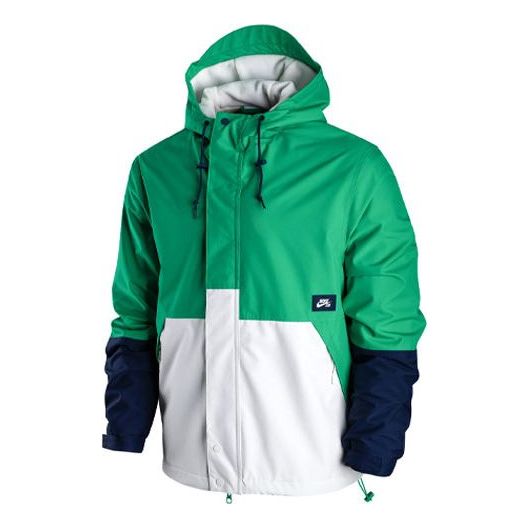 Ветровка Nike SB SB Storm-FIT Woven Fleece Colorblock Skateboard Hooded Jacket Зелено | DH2626-310