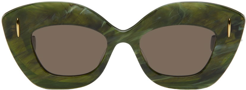 Слънчеви очила Loewe Retro Screen Sunglasses Зелено | LW40127I 192337181535