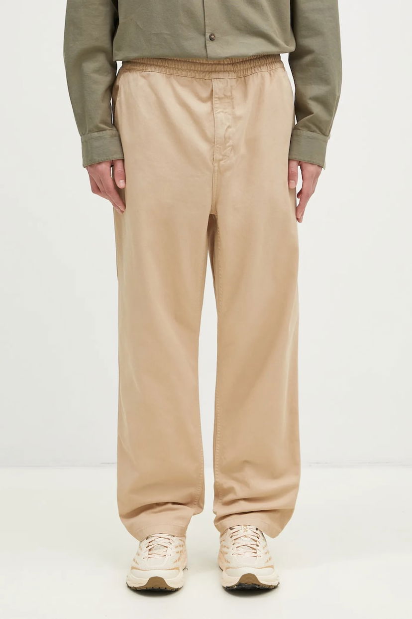 Панталони Carhartt WIP Loose-Fit Elasticated Waist Flint Pant Бежово | I029919.WALL