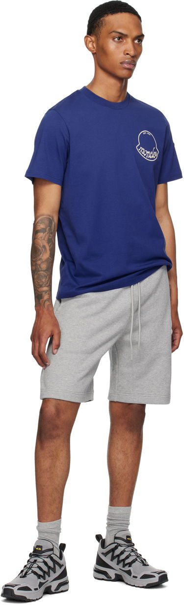 Къси панталони Moncler Moncler Logo Patch Cotton Shorts Сиво | K20918H0000489AZU, 4