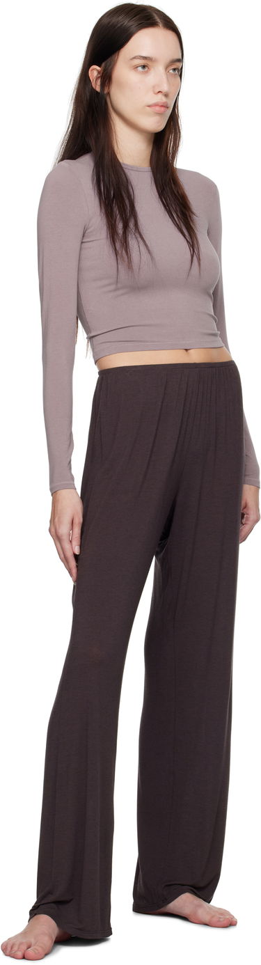 Тениска SKIMS New Vintage Cropped Long Sleeve T-Shirt Лилаво | AP-LGS-1370, 3