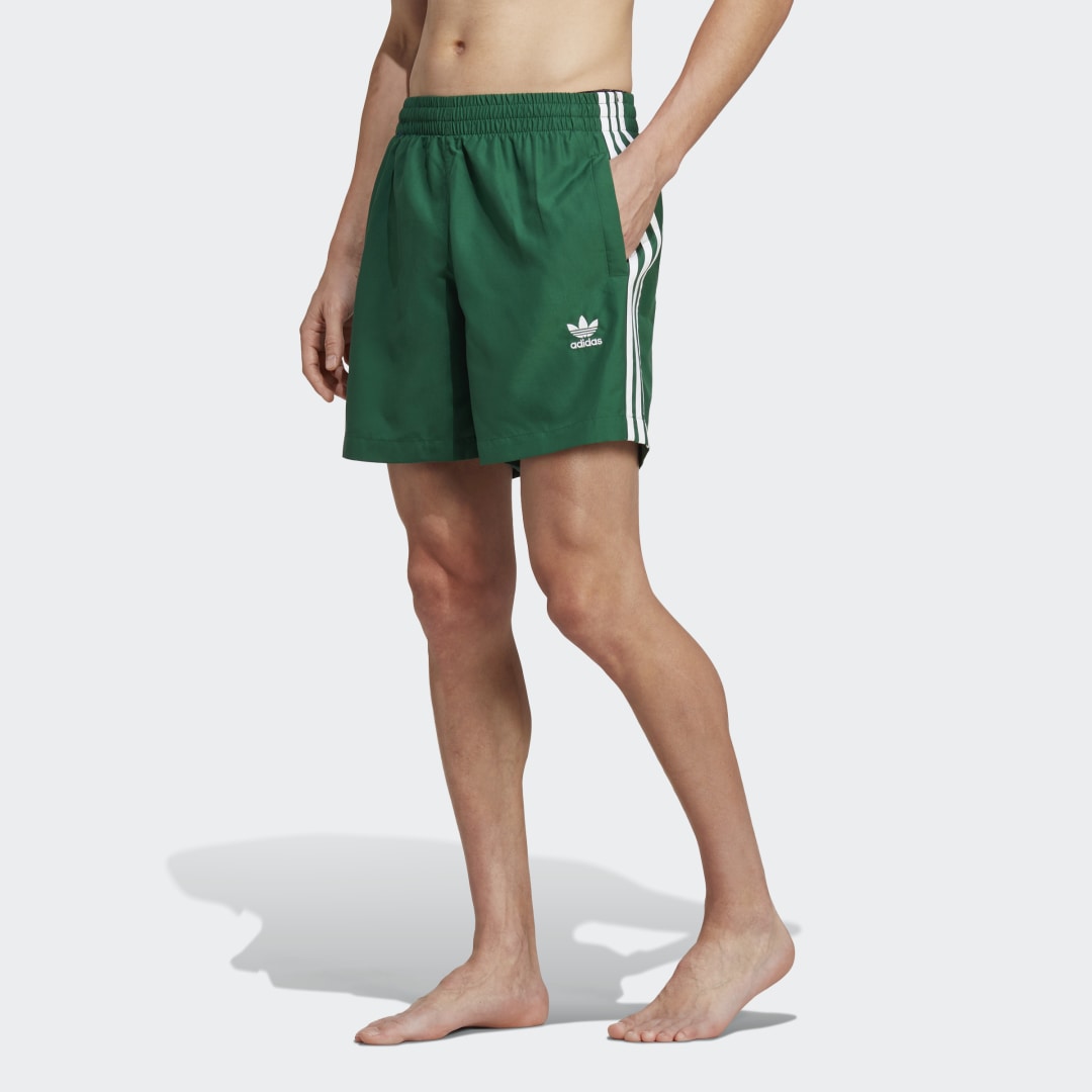 Бански adidas Originals Adicolor 3-Stripes Зелено | HT4408, 0